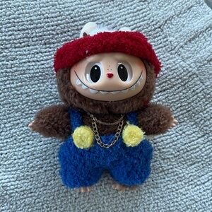 Lafufu Plush Figure Red Hat Blue Outfit Kawaii Collectible Toy